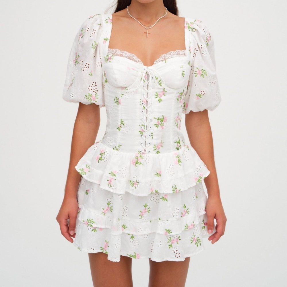 For Love & Lemons Kinsley Mini Dress Size XS / White